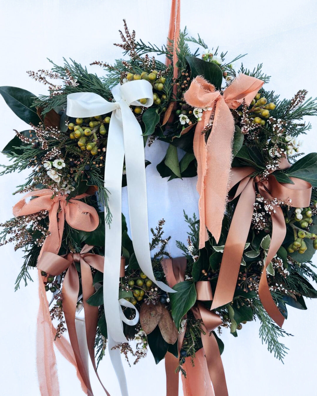 Christmas Wreath. Workshops. Brisbane. Kenmore Village Florist.