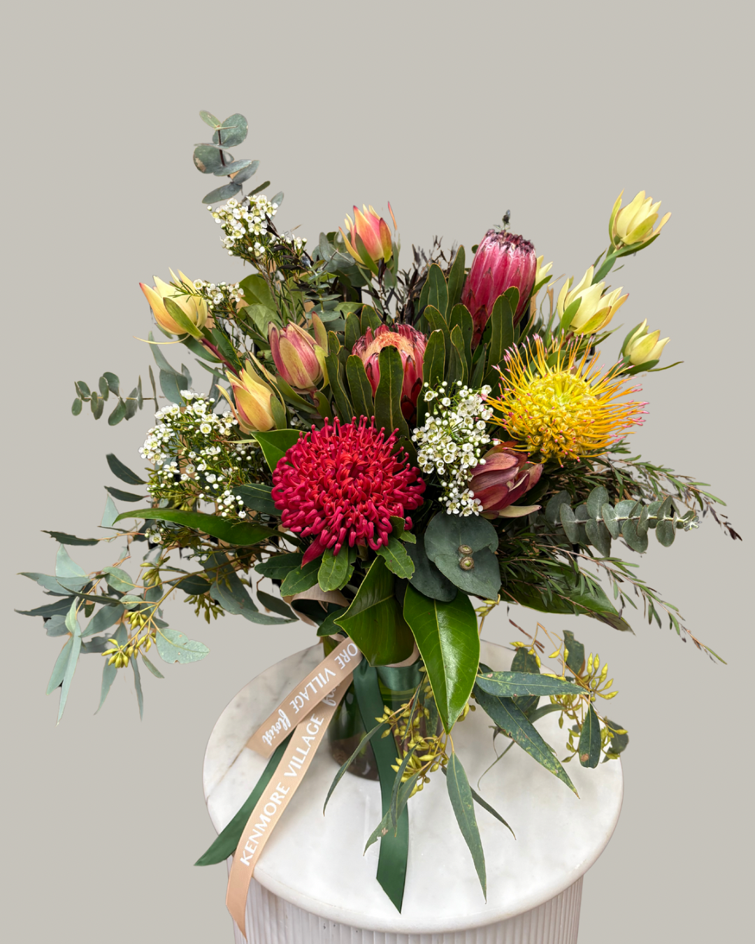 Native vase arrangement. Brisbane Flower delivery. Same day delivery available. Native flowers.