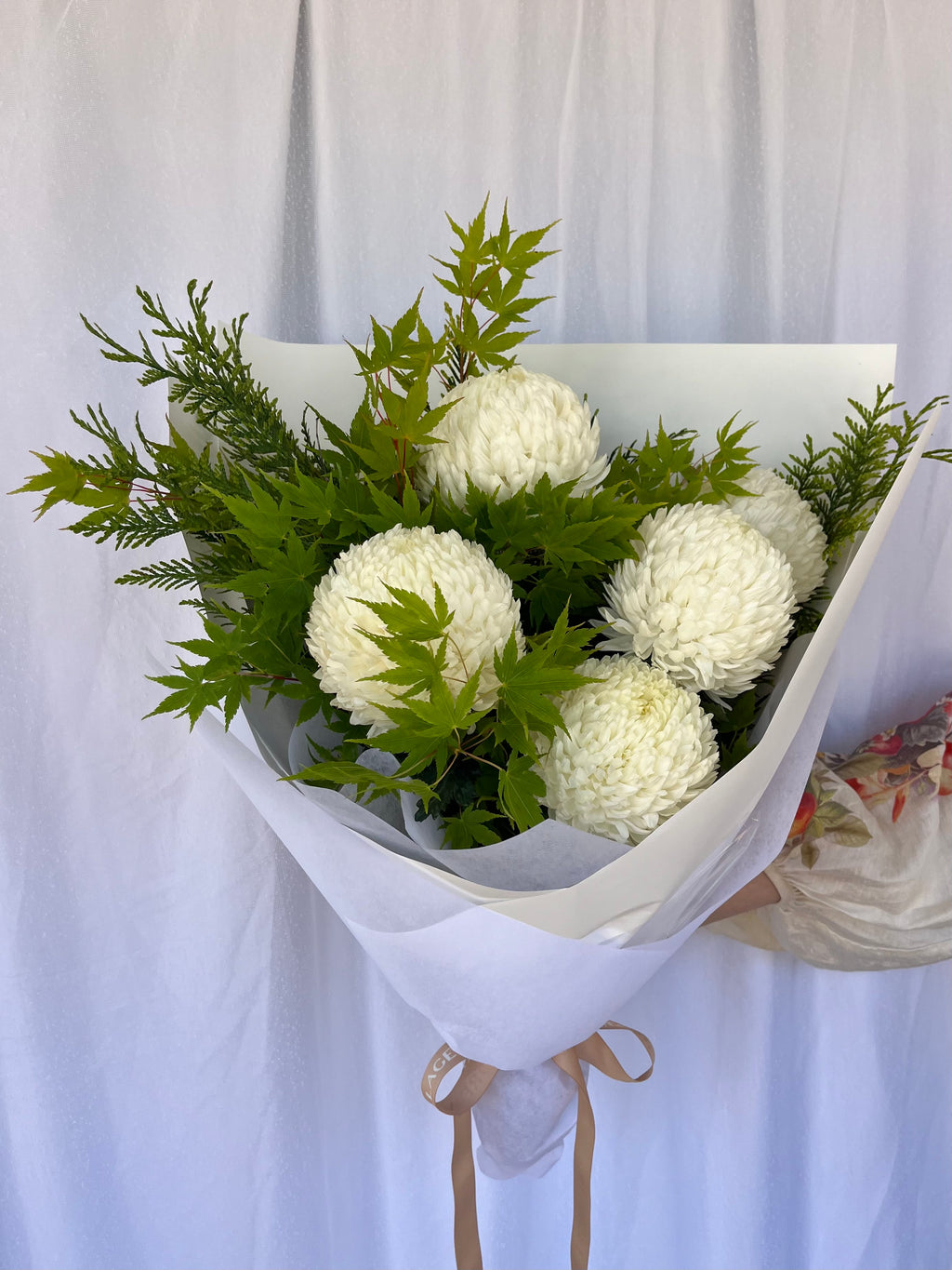 White disbud chrysanthemum. Flowers for Christmas. Send flowers Brisbane. 