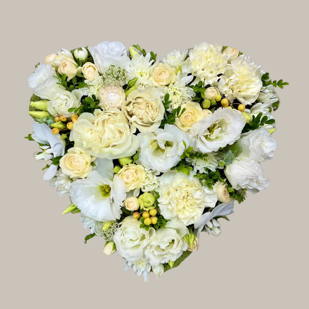 Funeral Heart. Sympathy Flowers Brisbane. Kenmore Village Florist.
