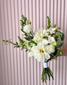 Bridal bouquet, white flowers. Kenmore Village Florist